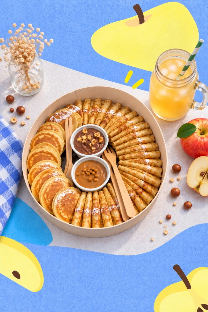 Formule petit-déjeuner d'entreprise avec viennoiseries et jus de fruits